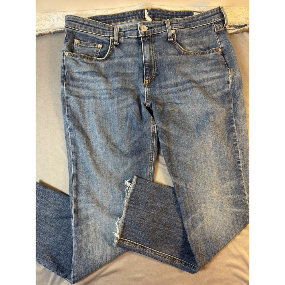 Rag & Bone Dre Jeans Womens 32 Mariposa Low Rise Boyfriend Raw Hem Distressed